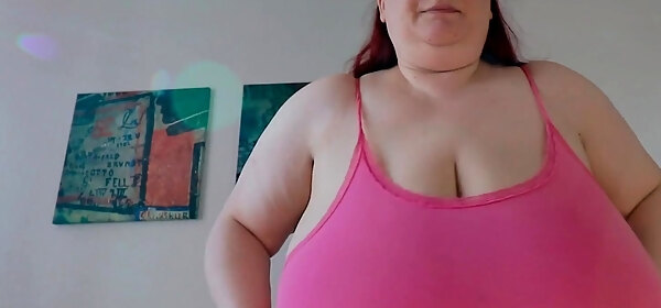 big boobs,masturbating,nipples,redhead,solo,webcam,